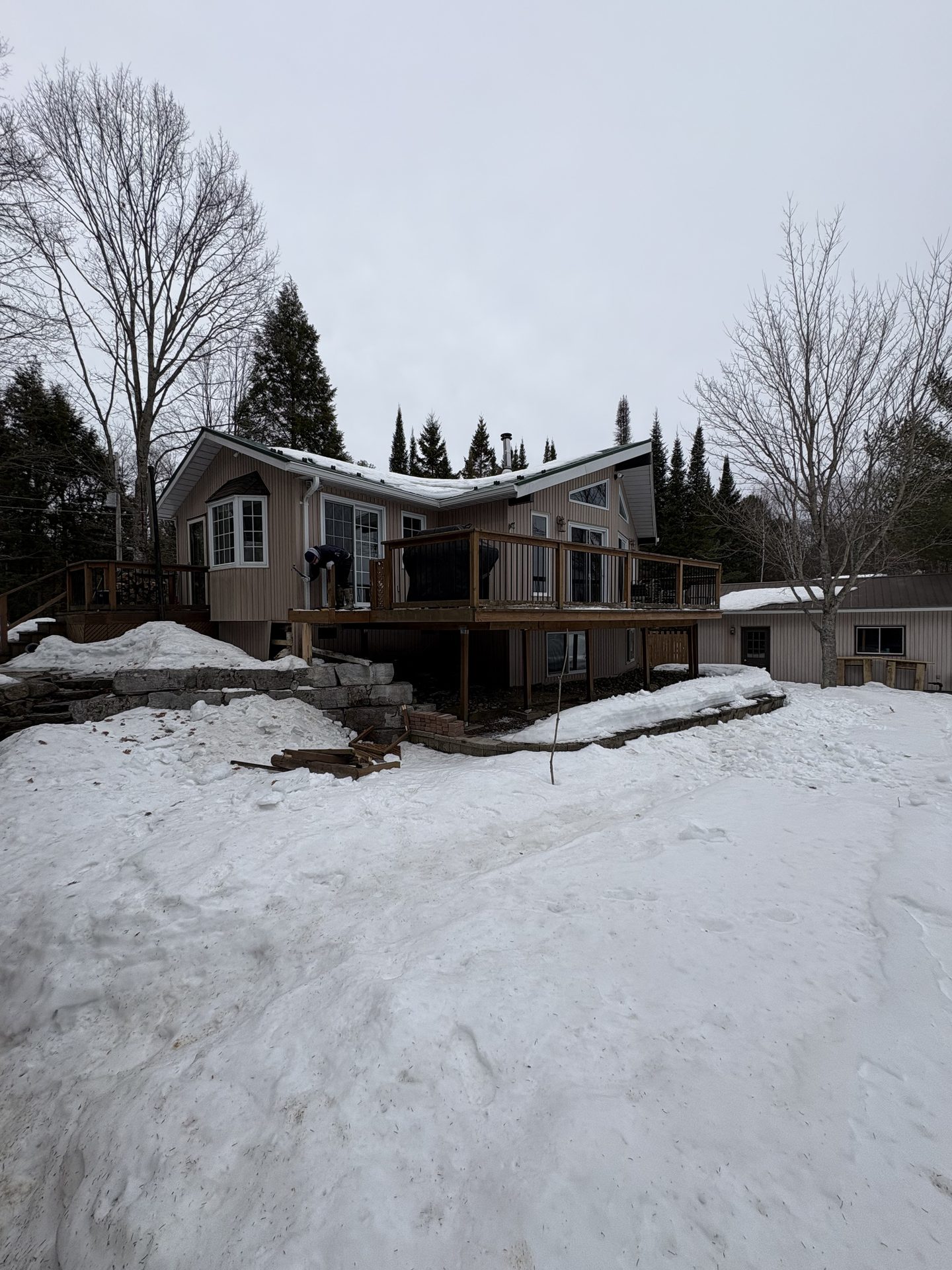 Grey Composite Cottage Deck — Before