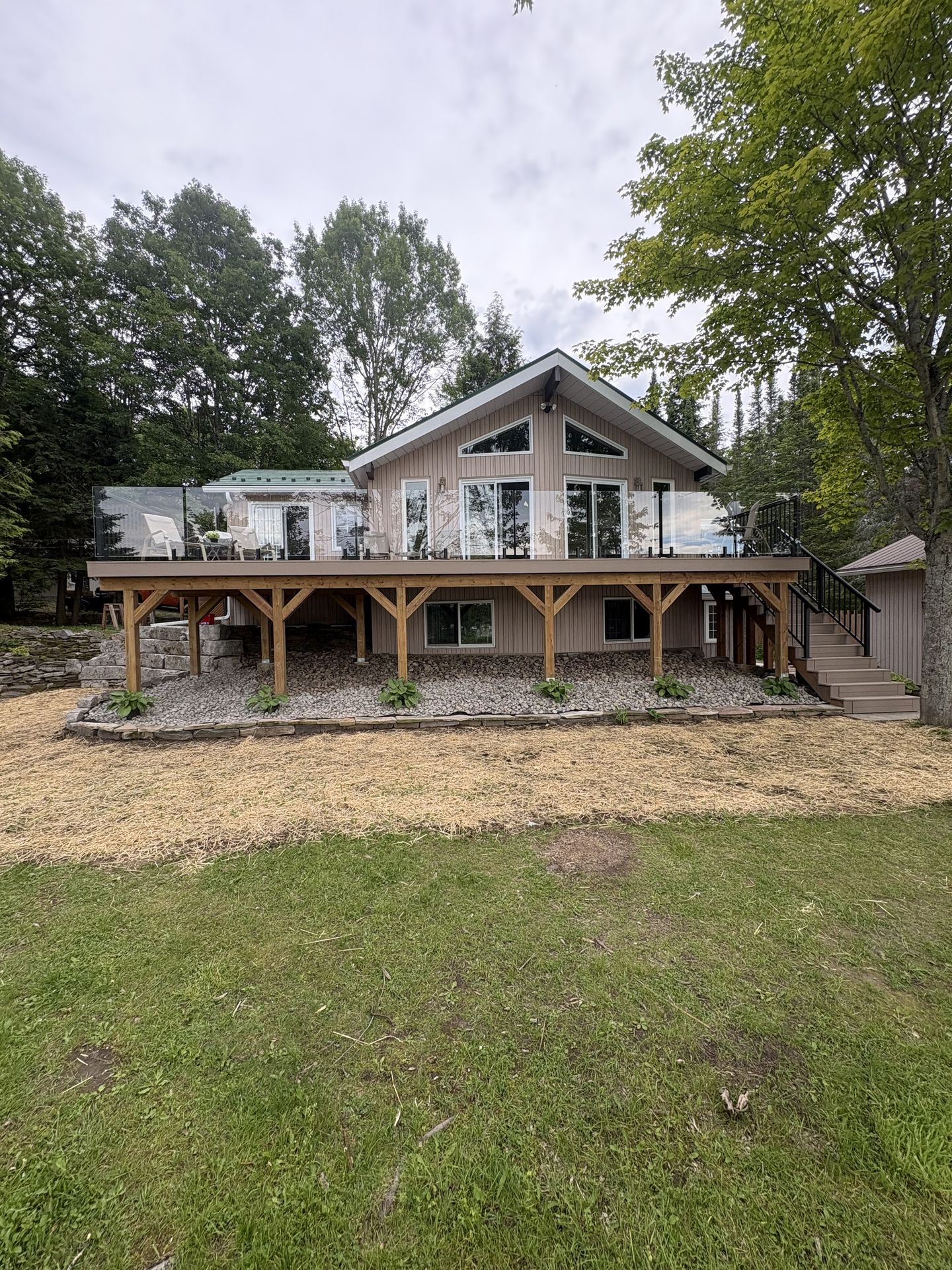 Grey Composite Cottage Deck — After