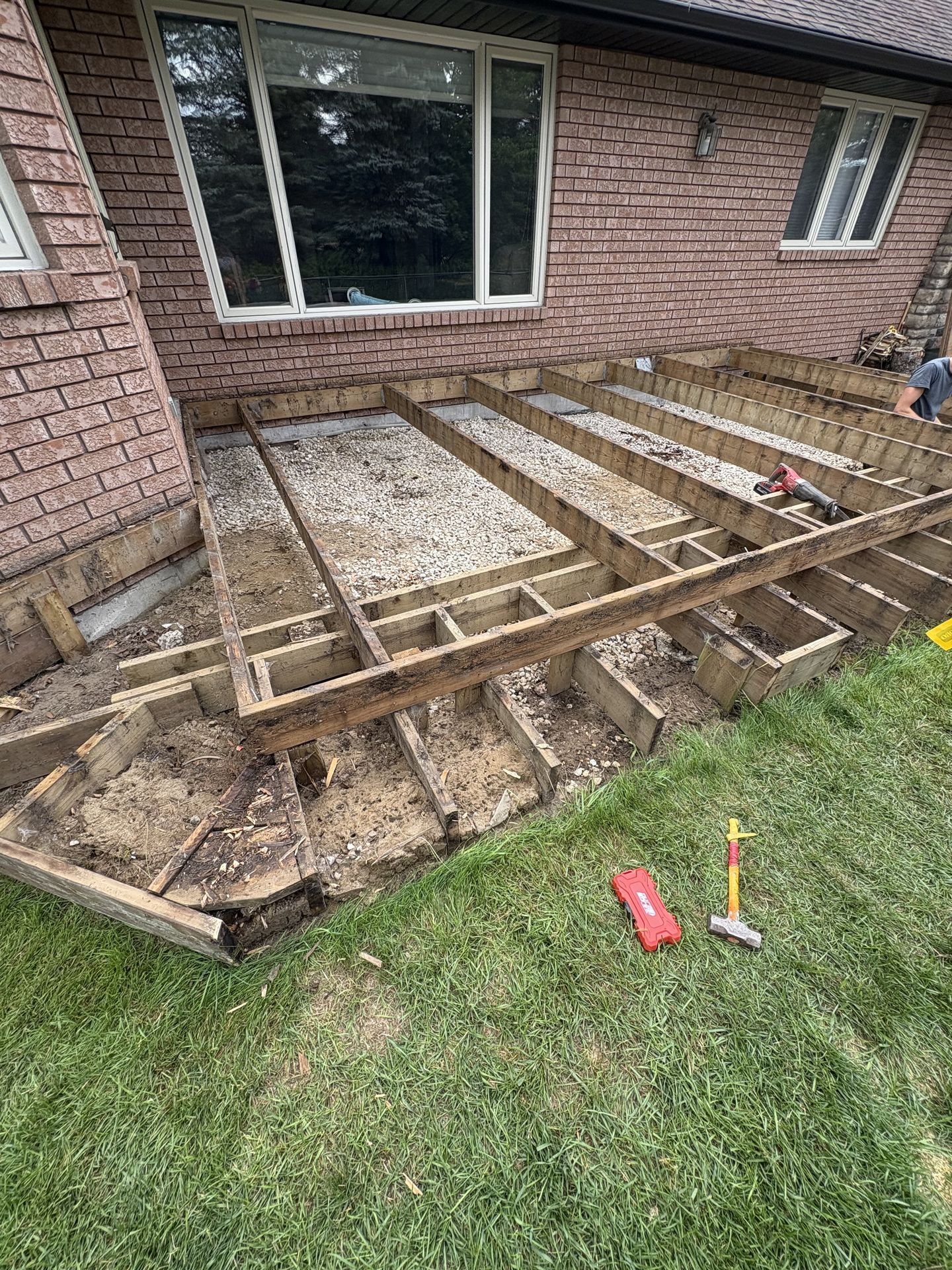 Deck with Wrap-Around Steps — During