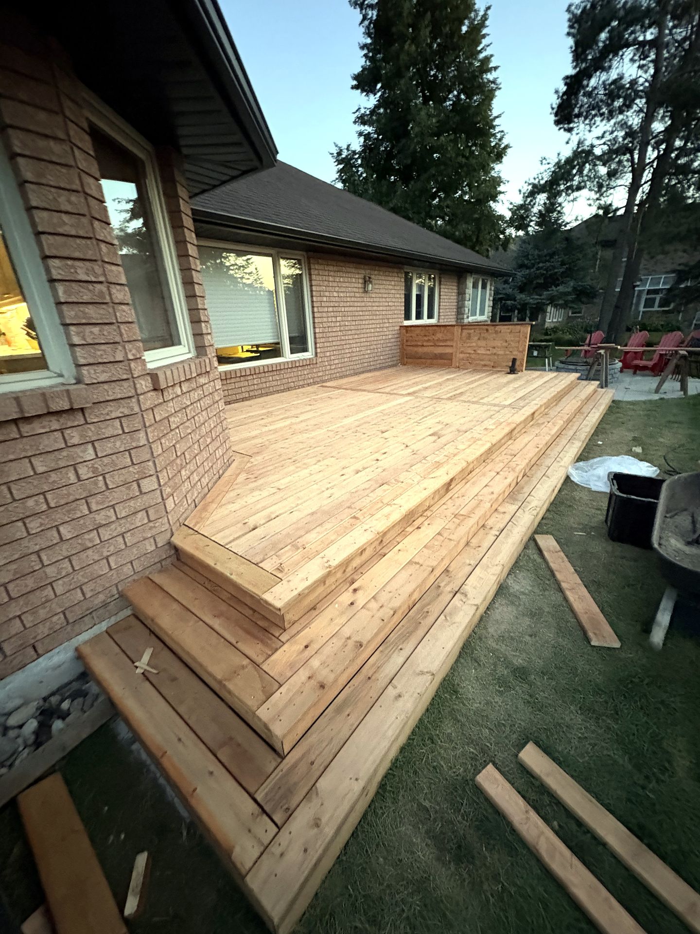 Deck with Wrap-Around Steps — After